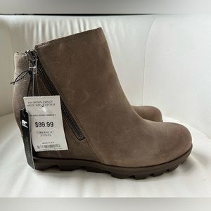 Sorel Ash Brown Joan of Arctic Wedge II Zip Boots
